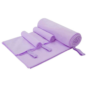 Lila Sporthandtuch Set, 3-teilig
