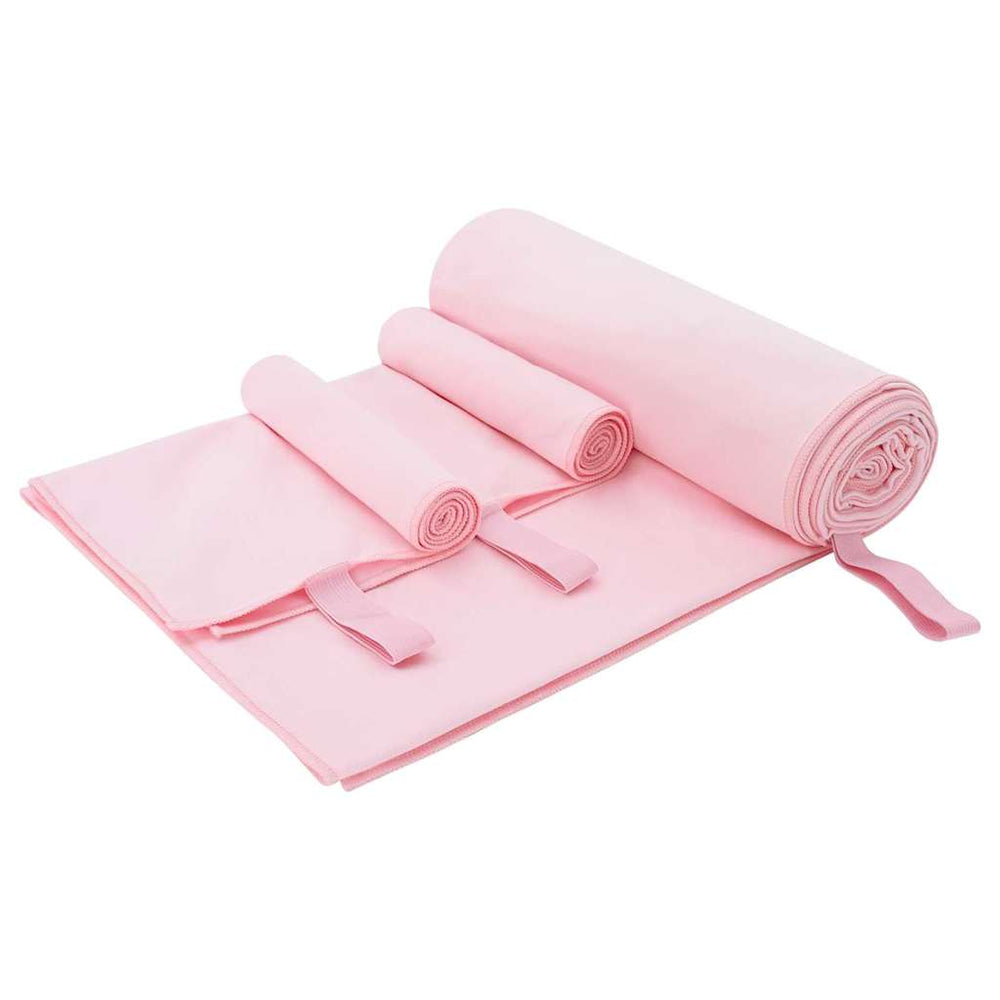 3er Set Sporthandtücher Rosa