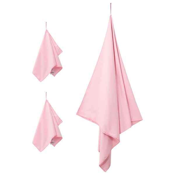3er Set Sporthandtücher Rosa