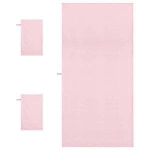 3er Set Sporthandtücher Rosa