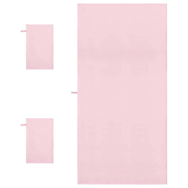 3er Set Sporthandtücher Rosa