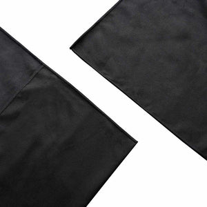 Outdoor Stuhlauflagen Schwarz 130x60 cm, 2er-Set