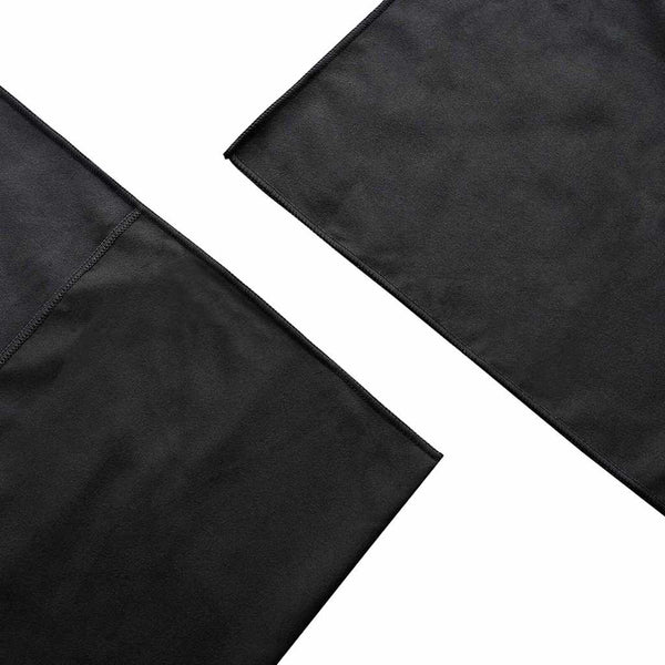 Outdoor Stuhlauflagen Schwarz 130x60 cm, 2er-Set