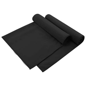 Outdoor Stuhlauflagen Schwarz 130x60 cm, 2er-Set