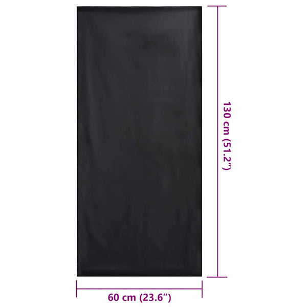 Outdoor Stuhlauflagen Schwarz 130x60 cm, 2er-Set