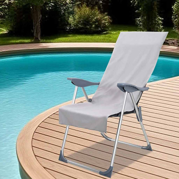Außenstuhl Handtücher Grau 2er-Set