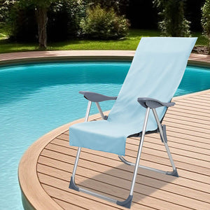 Blaue Stuhlauflagen 2er Set 130x60 cm