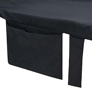 Sonnenliegen Tücher 2er-Set Schwarz 210x75 cm