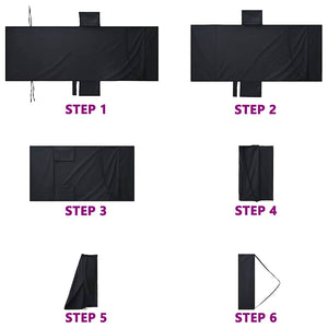 Sonnenliegen Tücher 2er-Set Schwarz 210x75 cm