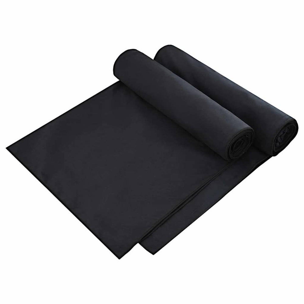 Sonnenliegen Tücher 2er-Set Schwarz 210x75 cm