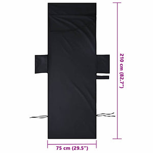 Sonnenliegen Tücher 2er-Set Schwarz 210x75 cm