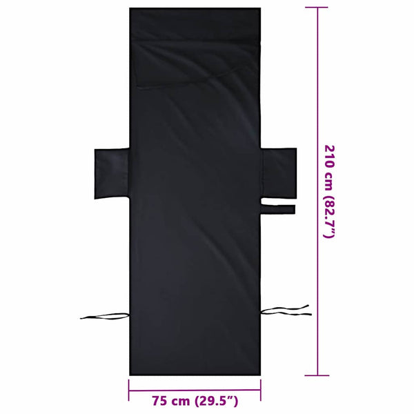 Sonnenliegen Tücher 2er-Set Schwarz 210x75 cm