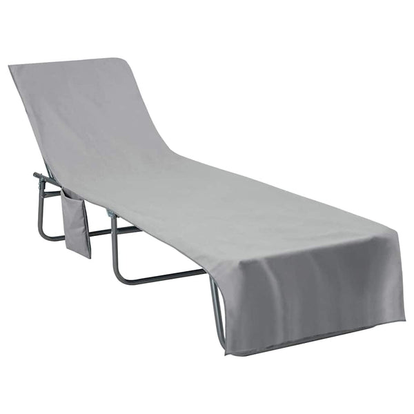 Sonnenliegen-Tücher Dunkelgrau 2er-Set