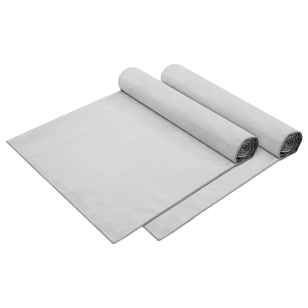 Sonnenliegen Tücher Grau 2er-Set