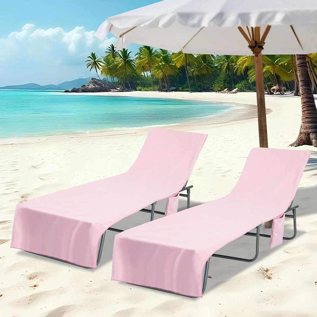 Sonnenliegen Tücher Rosa 2er-Set