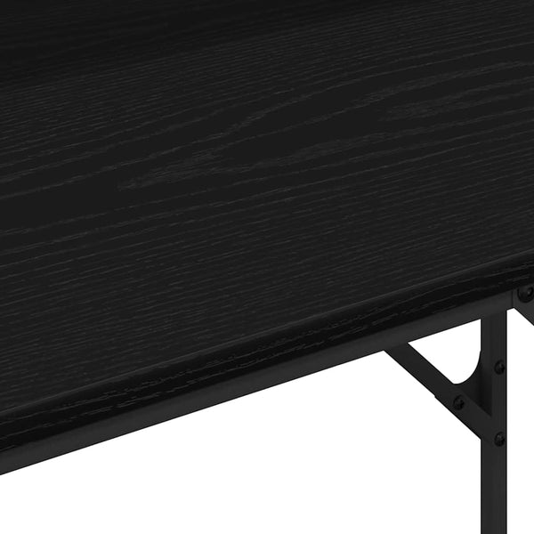 Schreibtisch mit Regal, Schwarz Eiche