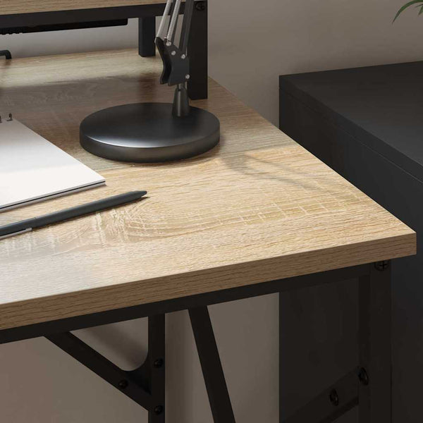 Schreibtisch Sonoma Eiche 100 cm mit LED