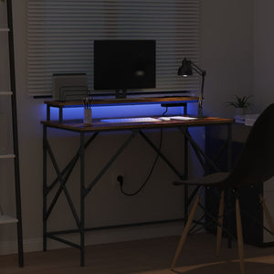 Schreibtisch Geräucherte Eiche 100 cm
