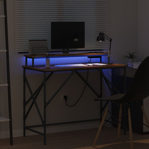 Schreibtisch Geräucherte Eiche 100 cm