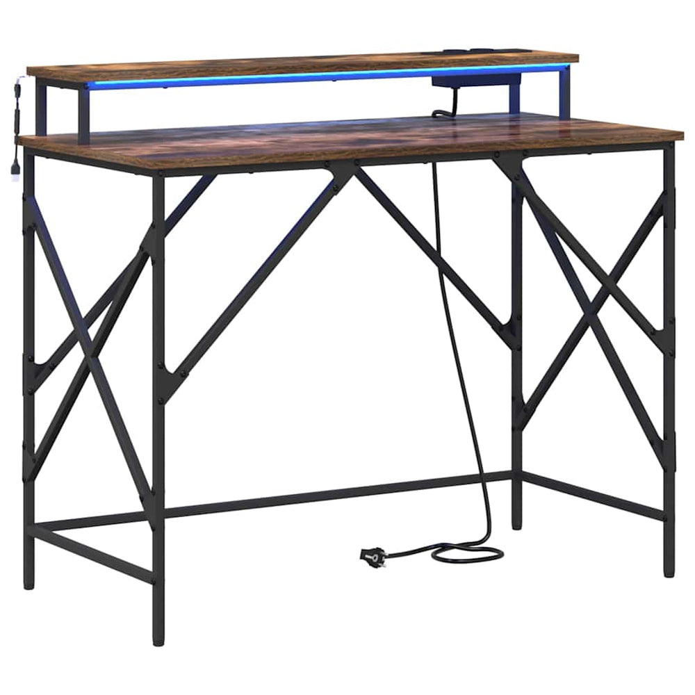 Schreibtisch Geräucherte Eiche 100 cm