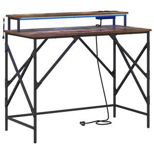 Schreibtisch Geräucherte Eiche 100 cm