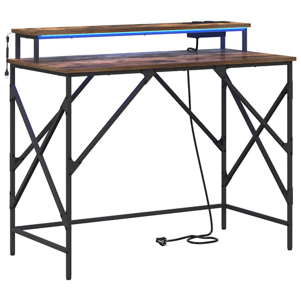 Schreibtisch Geräucherte Eiche 100 cm