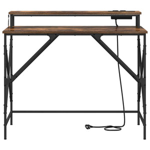 Schreibtisch Geräucherte Eiche 100 cm