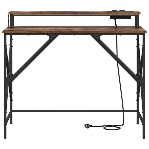 Schreibtisch Geräucherte Eiche 100 cm