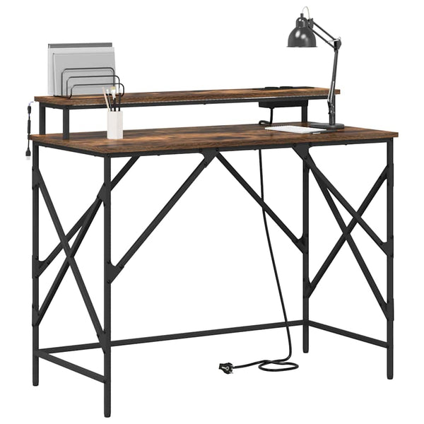 Schreibtisch Geräucherte Eiche 100 cm
