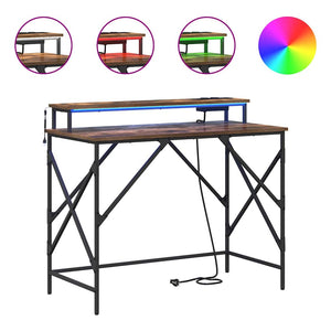 Schreibtisch Geräucherte Eiche 100 cm