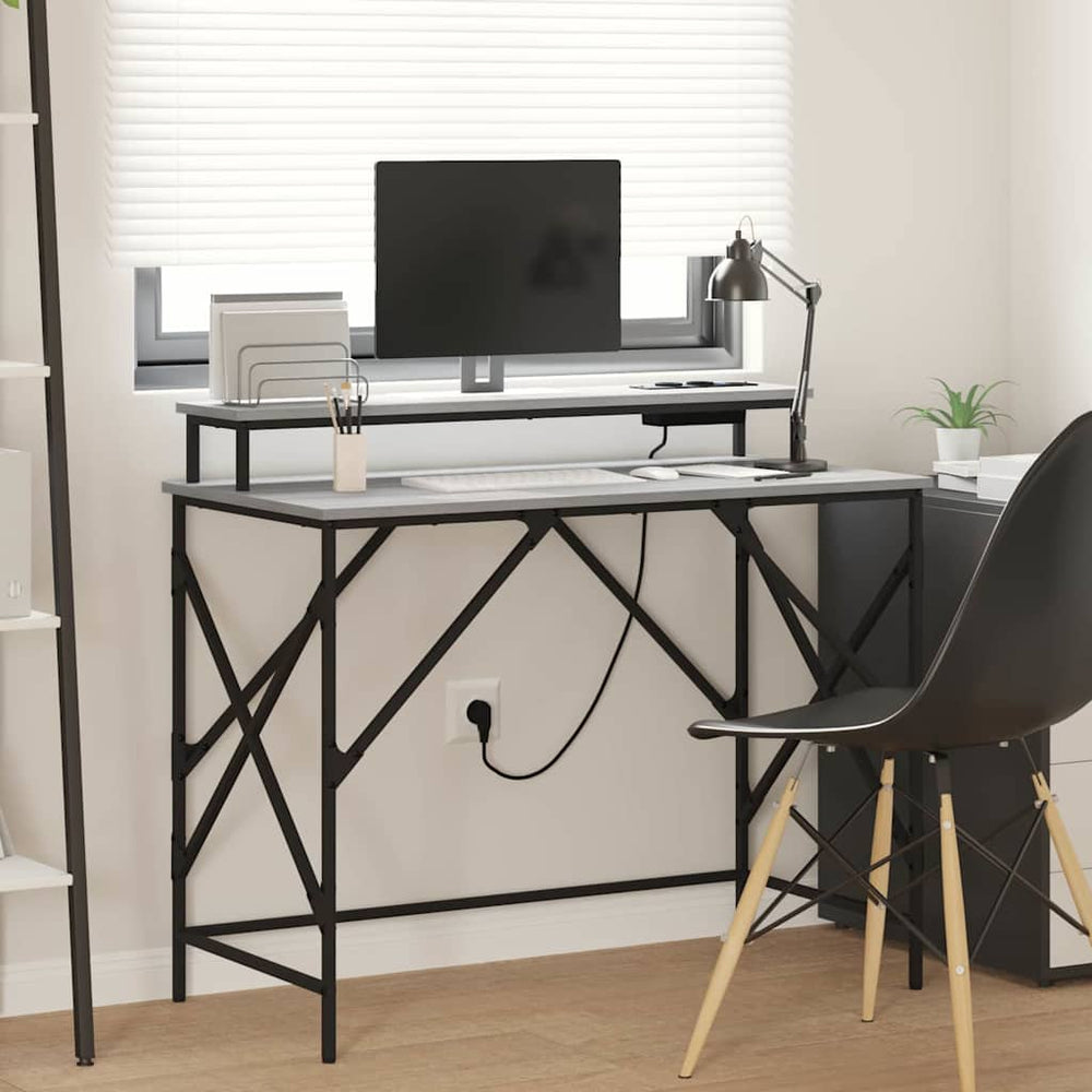 Schreibtisch Sonoma Grau 100 cm