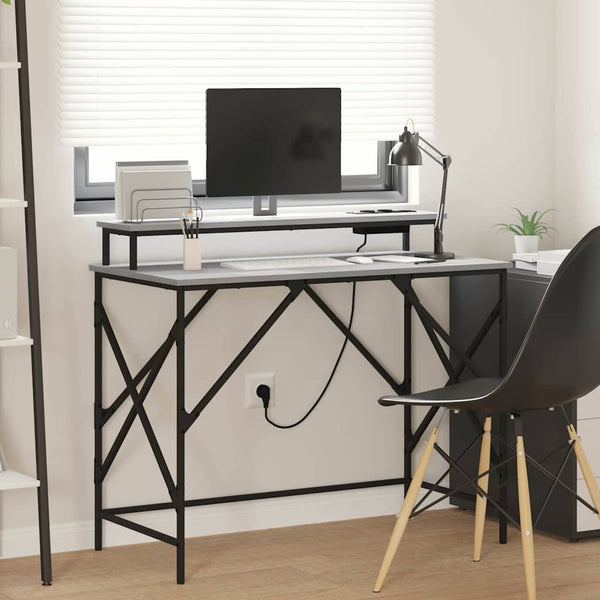 Schreibtisch Sonoma Grau 100 cm