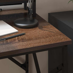 Schreibtisch mit Regal Eichenoptik 100cm
