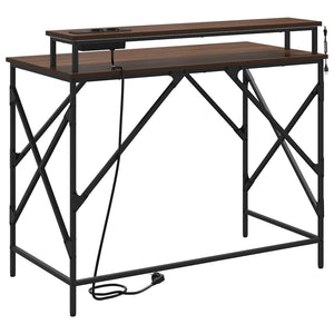 Schreibtisch mit Regal Eichenoptik 100cm
