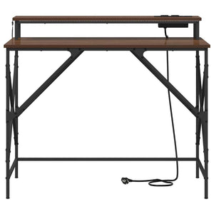 Schreibtisch mit Regal Eichenoptik 100cm