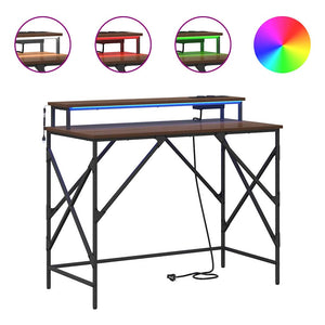 Schreibtisch mit Regal Eichenoptik 100cm