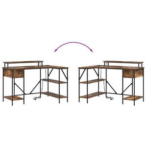 Schreibtisch Geräucherte Eiche 120 cm