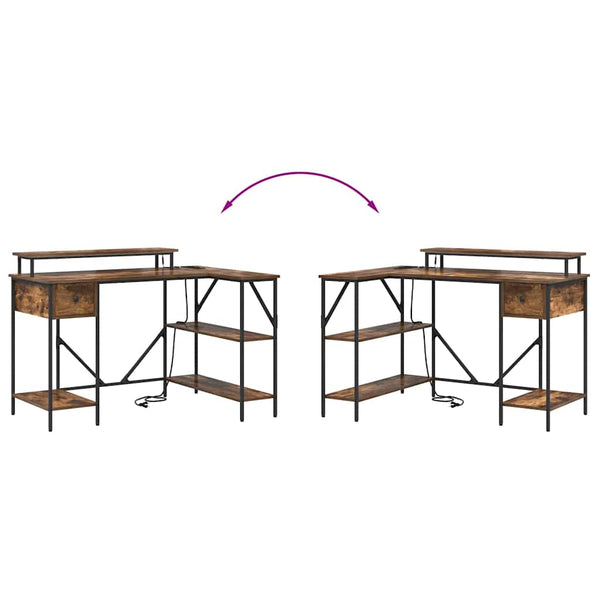 Schreibtisch Geräucherte Eiche 120 cm