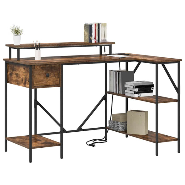 Schreibtisch Geräucherte Eiche 120 cm