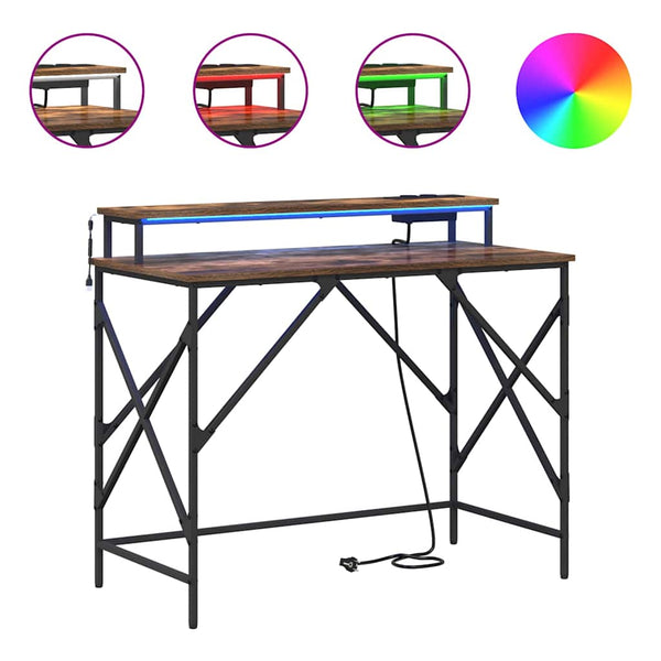 Schreibtisch Geräucherte Eiche 120 cm