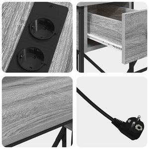 vidaXL Desk Grey Sonoma 120 x 79 x 86.5 cm Engineered Wood