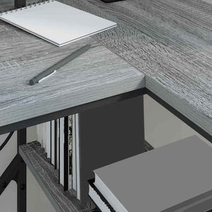vidaXL Desk Grey Sonoma 120 x 79 x 86.5 cm Engineered Wood