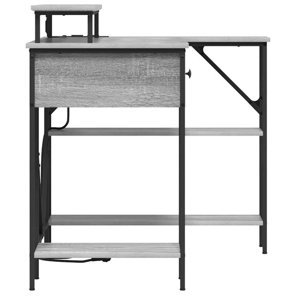 vidaXL Desk Grey Sonoma 120 x 79 x 86.5 cm Engineered Wood