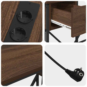 Schreibtisch mit Regal Eichenoptik