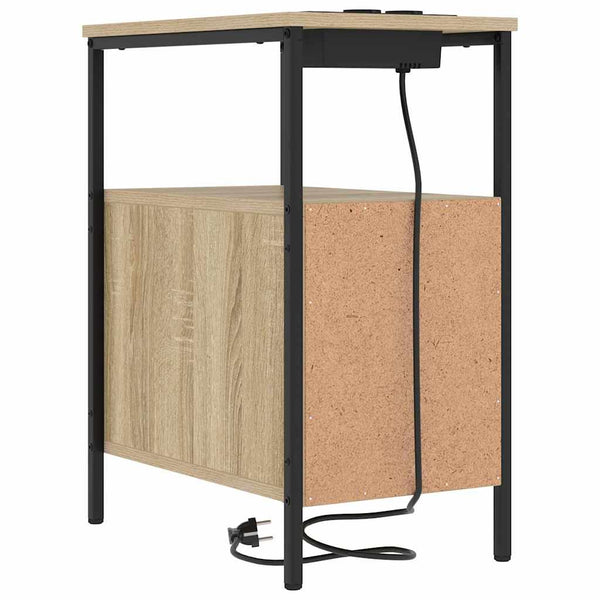 Sonoma Eiche Nachttisch mit Ladestation