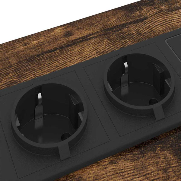 Nachttisch Geräucherte Eiche mit Ladefunktion