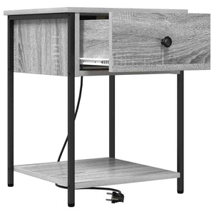 Nachttisch 2er Set Grau Sonoma