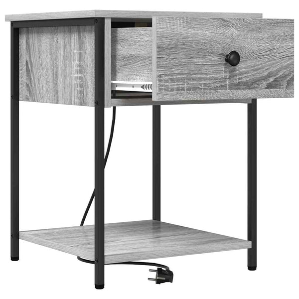 Nachttisch 2er Set Grau Sonoma