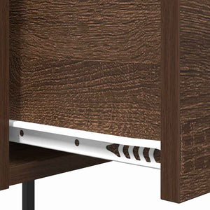 vidaXL Table de chevet 2 pcs Aspect chêne marron 42 x 41 x 56 cm
