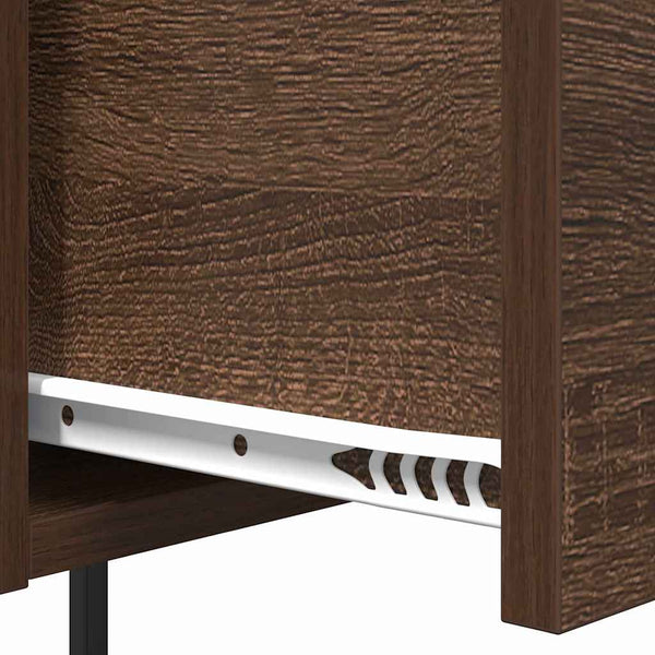 vidaXL Table de chevet 2 pcs Aspect chêne marron 42 x 41 x 56 cm
